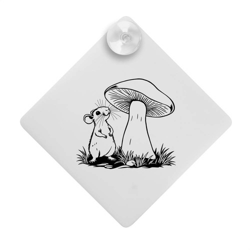 Rat mushroom car window - mushroom',
