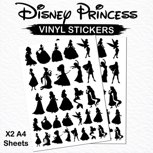 Disney princess vinyl stickers - princess,