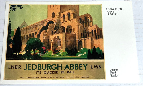 Postcard lner lms jedburgh - lner,