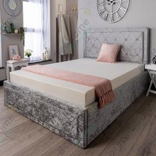 MILO CRUSHED VELVET OTTOMAN