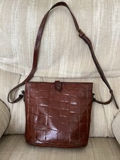 Vintage Mulberry Brown Congo Leather Bucket Shoulder Crossbody Bag Adjust Strap