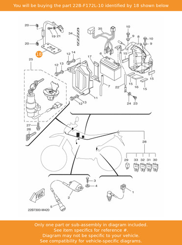 Yamaha bracket 22b f172l - bracket, 2,