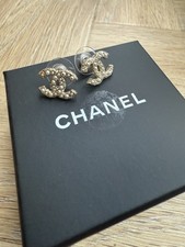 CHANEL Genuine CC Earrings