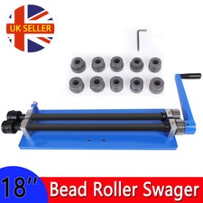18" Manual Bead Roller Former Swager Rotary Swaging Machine Rolling Tool 6 Roll
