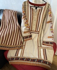 Nishat Linen Designer kurta/Gharara Size 12 Sana Safinaz Khadi Available2