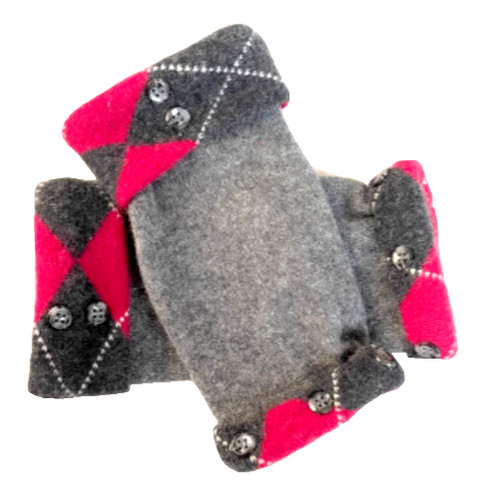 Fingerless gloves gray black - fingerless,