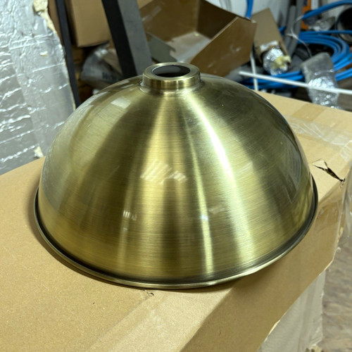 Dome metal lampshade - dome, brass