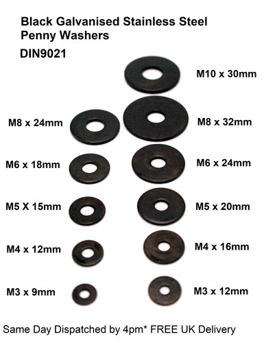 Black stainless steel penny - black,