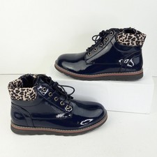 Lotus Womens Boots UK 6 Naomi Navy Leopard Ankle Lace Up Shoes Ladies EUR 39