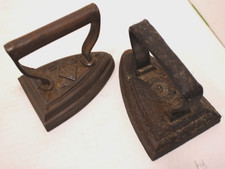 2X Cast Iron Flat Iron's Sheldon & Co. No.7 + Other