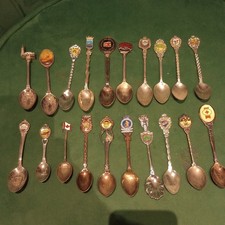 Collection of 20 Souvenir Tea Spoon's All Different
