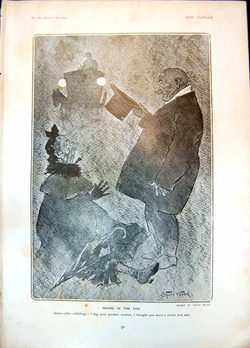 Old print heard fog - print, in