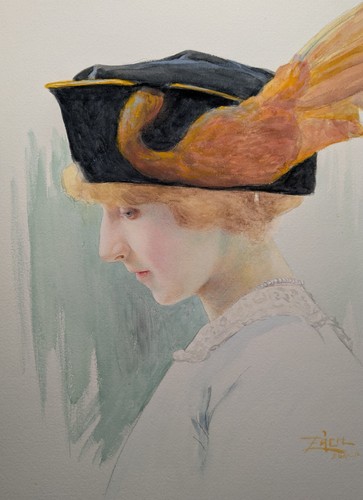 Young woman with fashion hat - woman,