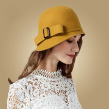 Women's Wool Felt Cloche Hat