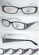 Reading Glasses +0.50~+3.00 Diamantes Laser Snake Skin Pattern Spring Hinge L319