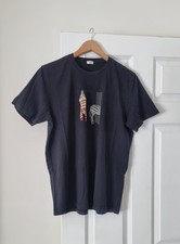 Paul Smith Designer Men’s Black Zebra Print T-Shirt Top – Size M