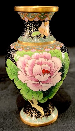 Cloisonné enamel floral - enamel,