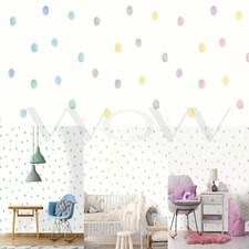 Holden Watercolour Polka Dots Wallpaper Bedroom Playrooms 