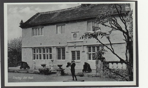 Postcard shelley old - shelley, hall