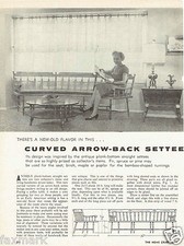 Curved Arrow-back Settee