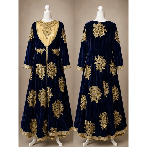 Velvet moroccan kaftan - moroccan, gown