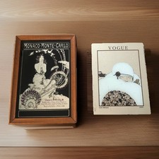 Two Vintage Mirrors Alfons Mucha Monaco Monte Carlo Framed & Vogue 1919 Unframed