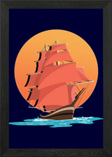 Ship Framed Wall Art Poster