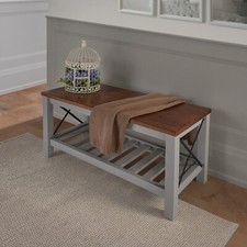 Cottage Bench Grey Painted