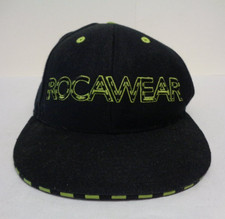 Rocawear Men's Ball Cap Baseball Cap Black Yellow Hat Size 7 1/2