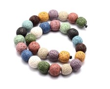 Lava Rock Gemstone Round Beads