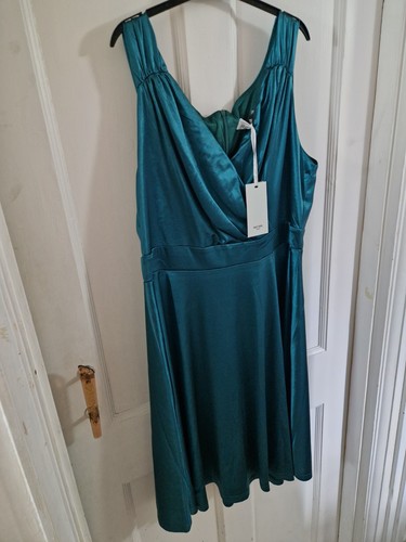 Nwt teal stretch satin - teal,