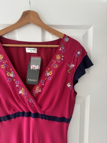Kaliko pink navy floral - kaliko,