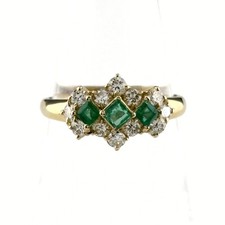 emerald design ring YG