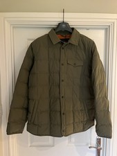 Finisterre Lapwing Mens XLarge Quilted Over Jacket in Olive Green