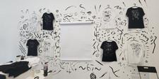 Black White Graphic Print Art