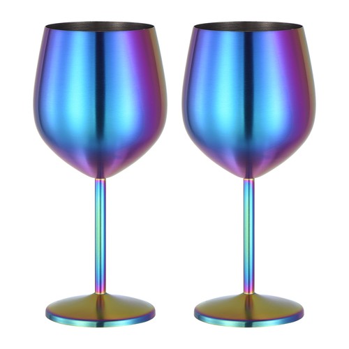 Stainless steel wine glass set - stainless,