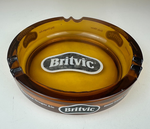 Vintage britvic ashtray amber - britvic,