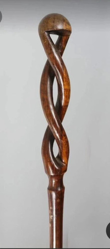 Hand carved wooden walking