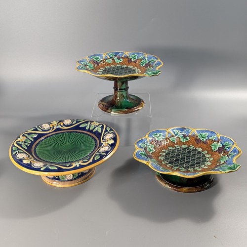 Antique majolica compotes - antique,