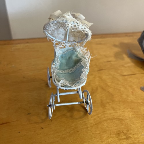 Vtg doll house white metal - vtg,