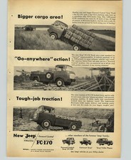 1957 PAPER AD Truck Jeep