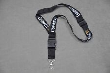 Guinness Clip Lanyard Black 2.5cm Wide With A Easy Removal Lock & Detachable End