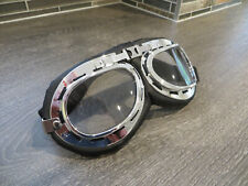 Retro Motorcycle Motorbike Aviator Goggles Glasses Vintage Outdoor Leather UK