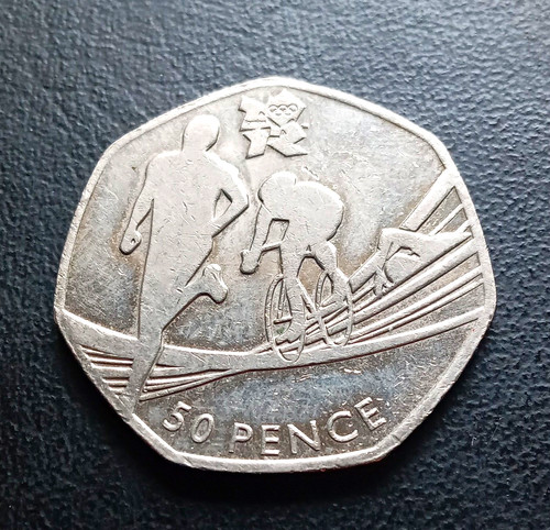 50p coin olympic - 50p, triathlon
