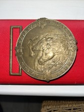US 7th CAVALRY ROUGH RIDERS (TEDDY ROOSEVELT'S ROUGH RIDERS) BRASS BELT BUCKLE 
