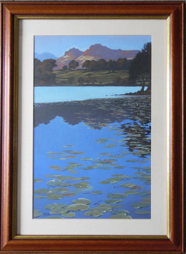 Cumbria lake landscape lilies - cumbria,