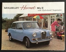 WOLSELEY Hornet Mk II Car Sales Brochure Apr 1965  Ref H&E 6479