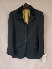 Shires Showing/Jumping Jacket, 26" Ladies. Blue. Velvet Collar.(Ref:395R)