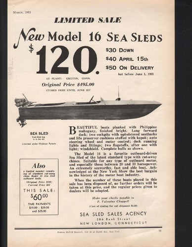 1933 sea sled - sea, yacht