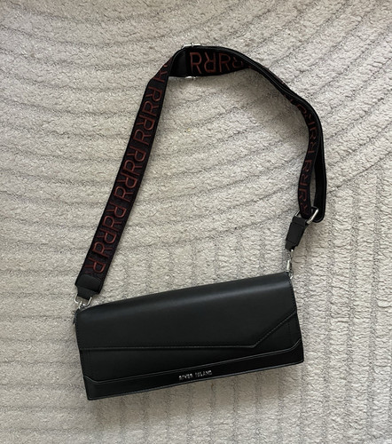 River island black faux - river,